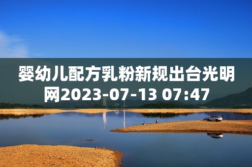 婴幼儿配方乳粉新规出台光明网2023-07-13 07:47