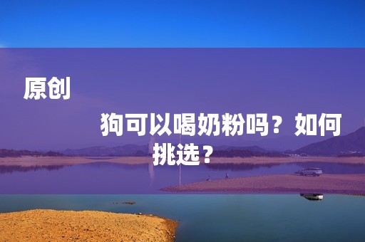 原创
            狗可以喝奶粉吗？如何挑选？