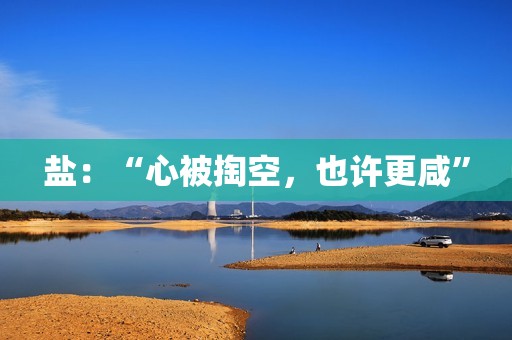盐：“心被掏空，也许更咸”