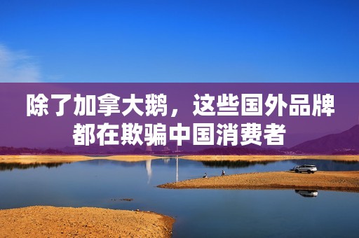 除了加拿大鹅，这些国外品牌都在欺骗中国消费者
