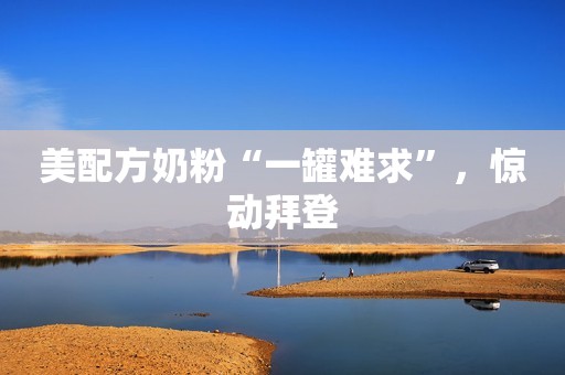 美配方奶粉“一罐难求”，惊动拜登