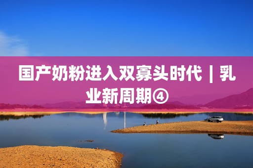 国产奶粉进入双寡头时代∣乳业新周期④