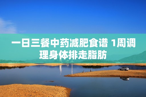 一日三餐中药减肥食谱 1周调理身体排走脂肪