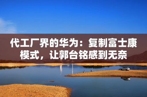 代工厂界的华为：复制富士康模式，让郭台铭感到无奈