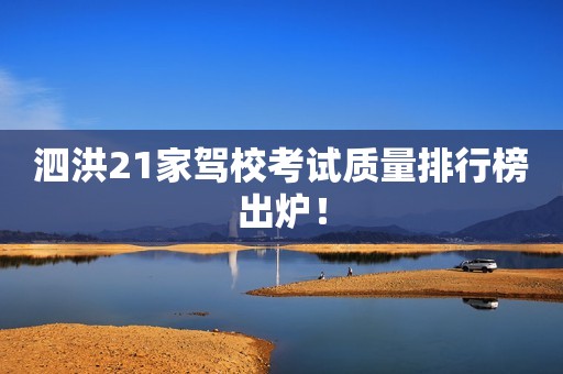 泗洪21家驾校考试质量排行榜出炉！