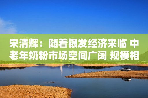 宋清辉：随着银发经济来临 中老年奶粉市场空间广阔 规模相当可观