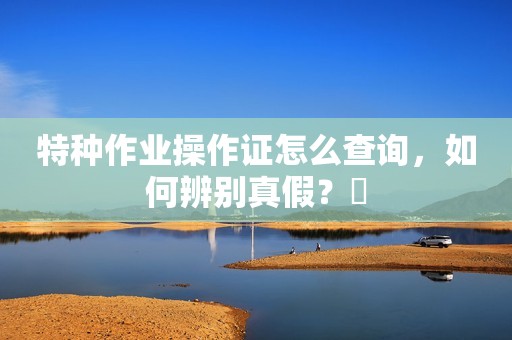 特种作业操作证怎么查询，如何辨别真假？​