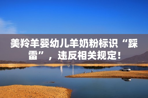 美羚羊婴幼儿羊奶粉标识“踩雷”，违反相关规定！