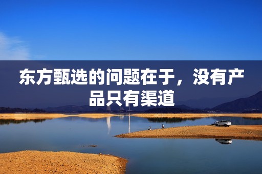 东方甄选的问题在于，没有产品只有渠道