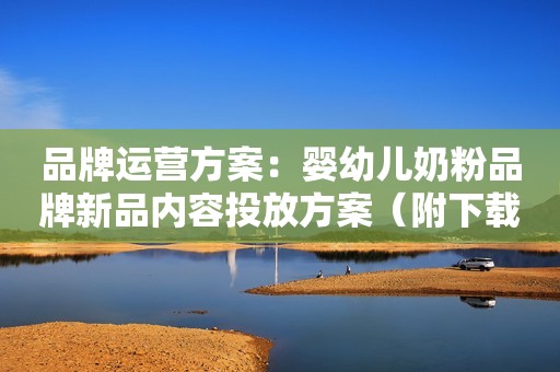 品牌运营方案：婴幼儿奶粉品牌新品内容投放方案（附下载）