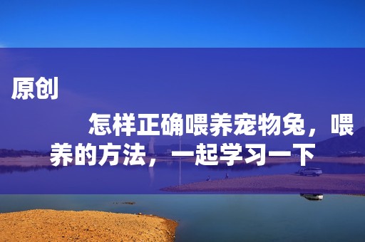 原创
            怎样正确喂养宠物兔，喂养的方法，一起学习一下