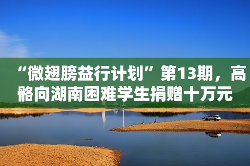 “微翅膀益行计划”第13期，高骼向湖南困难学生捐赠十万元奶粉