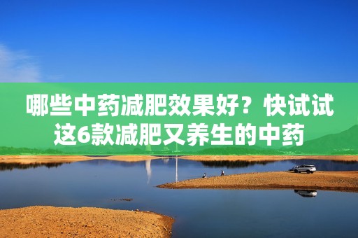 哪些中药减肥效果好？快试试这6款减肥又养生的中药