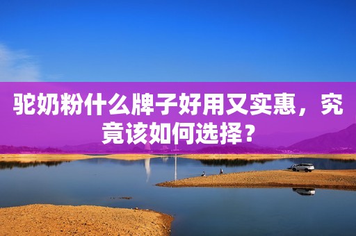 驼奶粉什么牌子好用又实惠，究竟该如何选择？