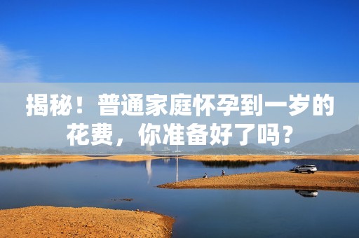 揭秘！普通家庭怀孕到一岁的花费，你准备好了吗？