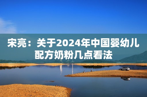宋亮：关于2024年中国婴幼儿配方奶粉几点看法