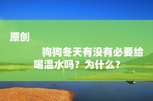 原创
            狗狗冬天有没有必要给喝温水吗？为什么？
