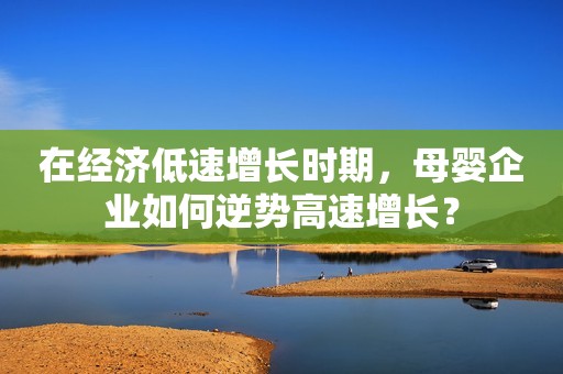 在经济低速增长时期，母婴企业如何逆势高速增长？