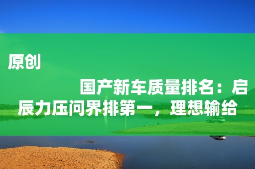 原创
                国产新车质量排名：启辰力压问界排第一，理想输给小鹏