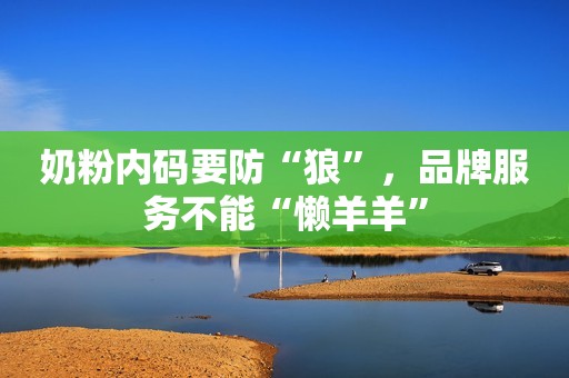 奶粉内码要防“狼”，品牌服务不能“懒羊羊”