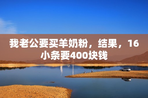 我老公要买羊奶粉，结果，16小条要400块钱