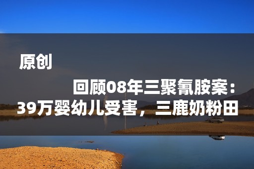 原创
            回顾08年三聚氰胺案：39万婴幼儿受害，三鹿奶粉田文华被判无期