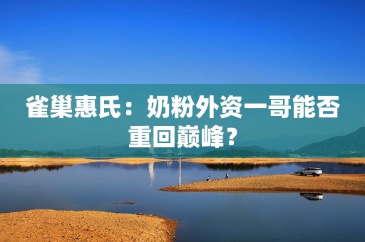 雀巢惠氏：奶粉外资一哥能否重回巅峰？