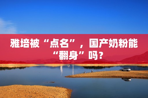 雅培被“点名”，国产奶粉能“翻身”吗？