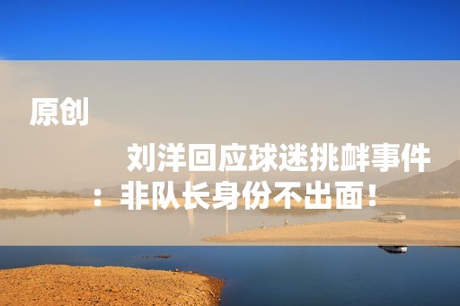 原创
            刘洋回应球迷挑衅事件：非队长身份不出面！