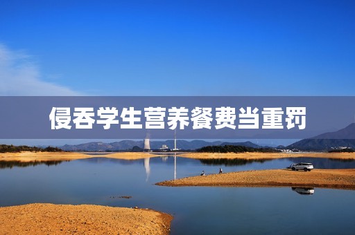 侵吞学生营养餐费当重罚