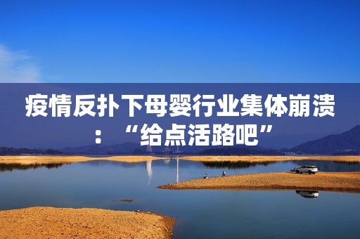 疫情反扑下母婴行业集体崩溃：“给点活路吧”